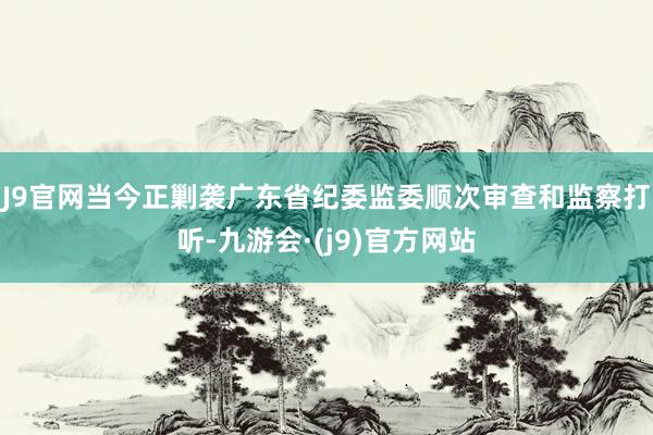 J9官网当今正剿袭广东省纪委监委顺次审查和监察打听-九游会·(j9)官方网站